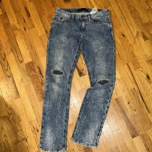 Guess Los Angeles Jeans Men's 32x32 Slim‎ Straight Distressed Blue (Z3)